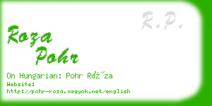 roza pohr business card